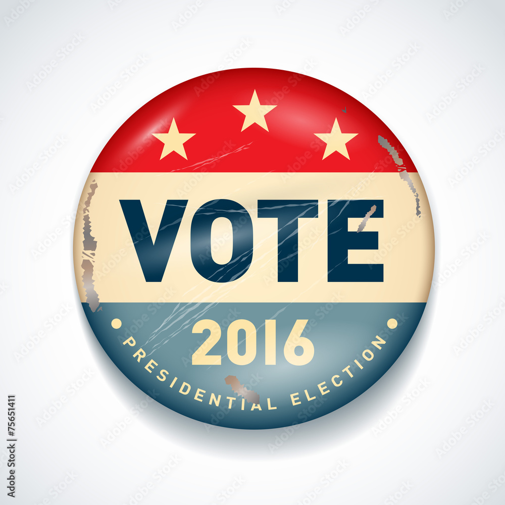 USA used presidential 2016 election badge