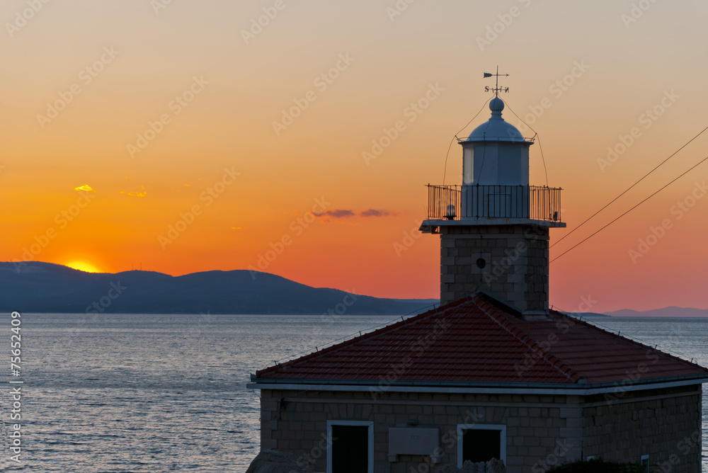 Sv. Petar lighthouse at sunset, Makarska - 6715