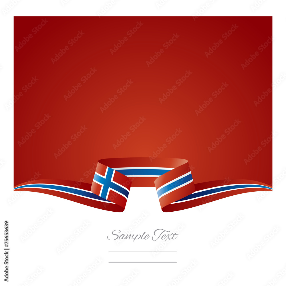 Fototapeta premium Abstract background Norway flag ribbon