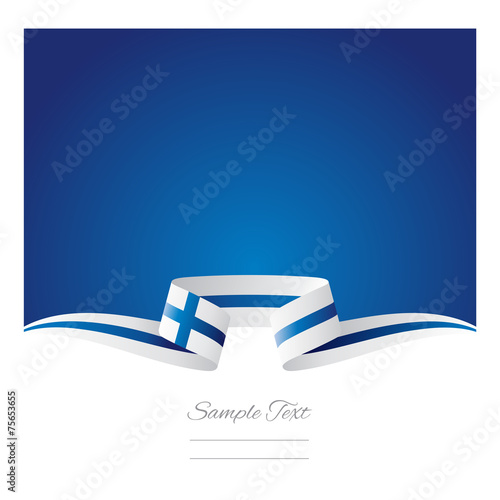 Abstract background Finland flag ribbon