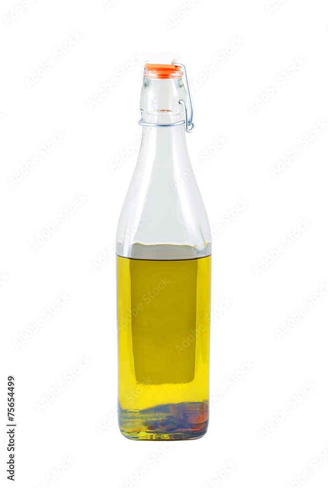 Bottle of olive oil, isolated on white background Bottle of olive oil, isolated on white background