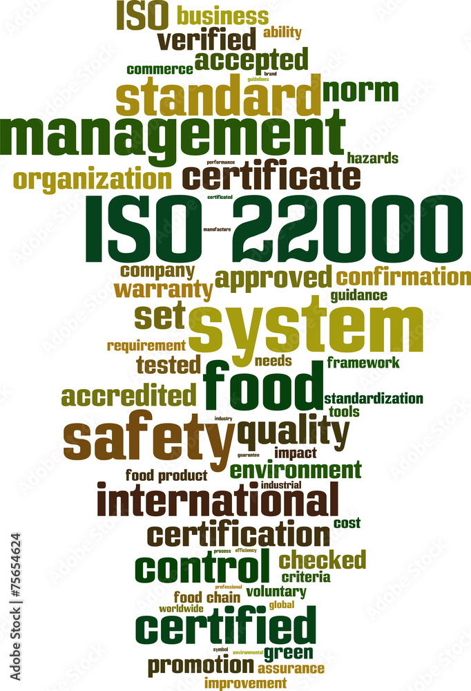 ISO 22000 word cloud concept. Vector illustration ISO 22000 word cloud concept. Vector illustration