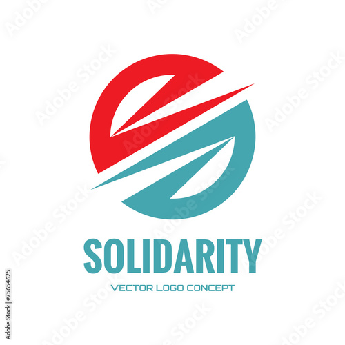 Solidarity - abstract vector logo concept illustration. Free Download Solidarity - abstract vector logo concept illustration. - GFXLoad