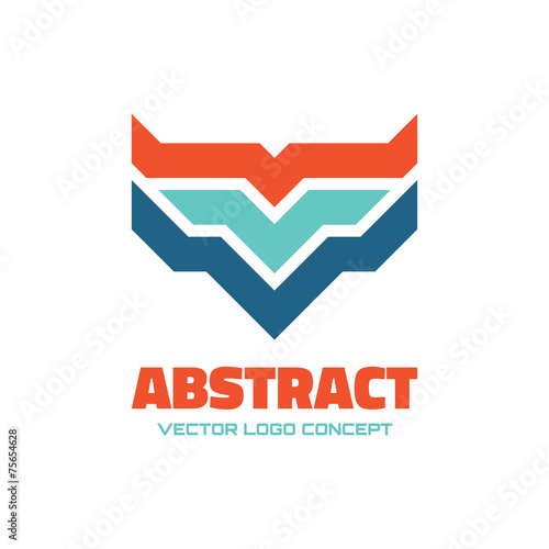 Abstract - vector logo concept illustration. Bold lines logo.