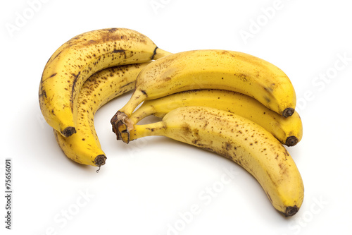 bananas on the white background