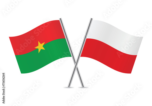 Burkina Faso and Polish flags. Vector illustration. Free Download Burkina Faso and Polish flags. Vector illustration. - GFXLoad