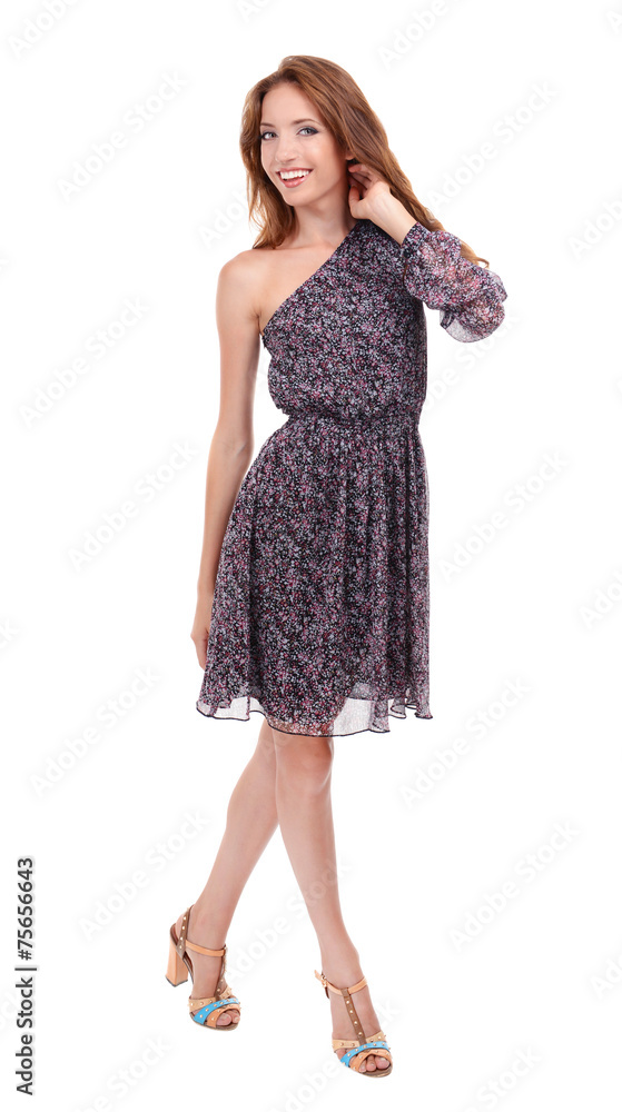 Beautiful young woman isolated on white Beautiful young woman isolated on white