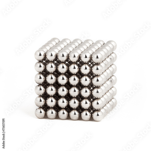Magnetic metal balls in cube shape