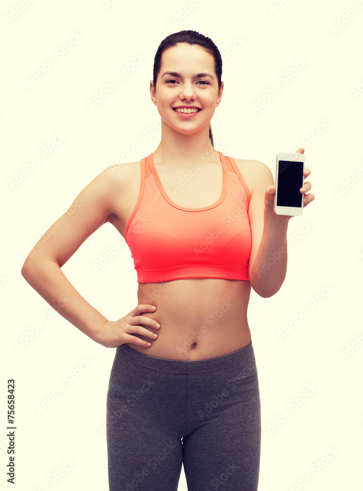 sporty woman with smartphone sporty woman with smartphone