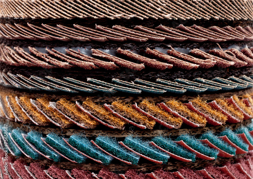 Vászonkép Flap grind abrasive discs background