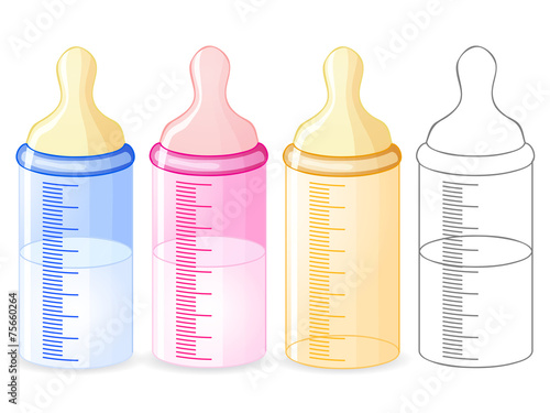 Baby milk in bottle