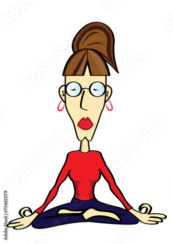 Funny Yoga Woman