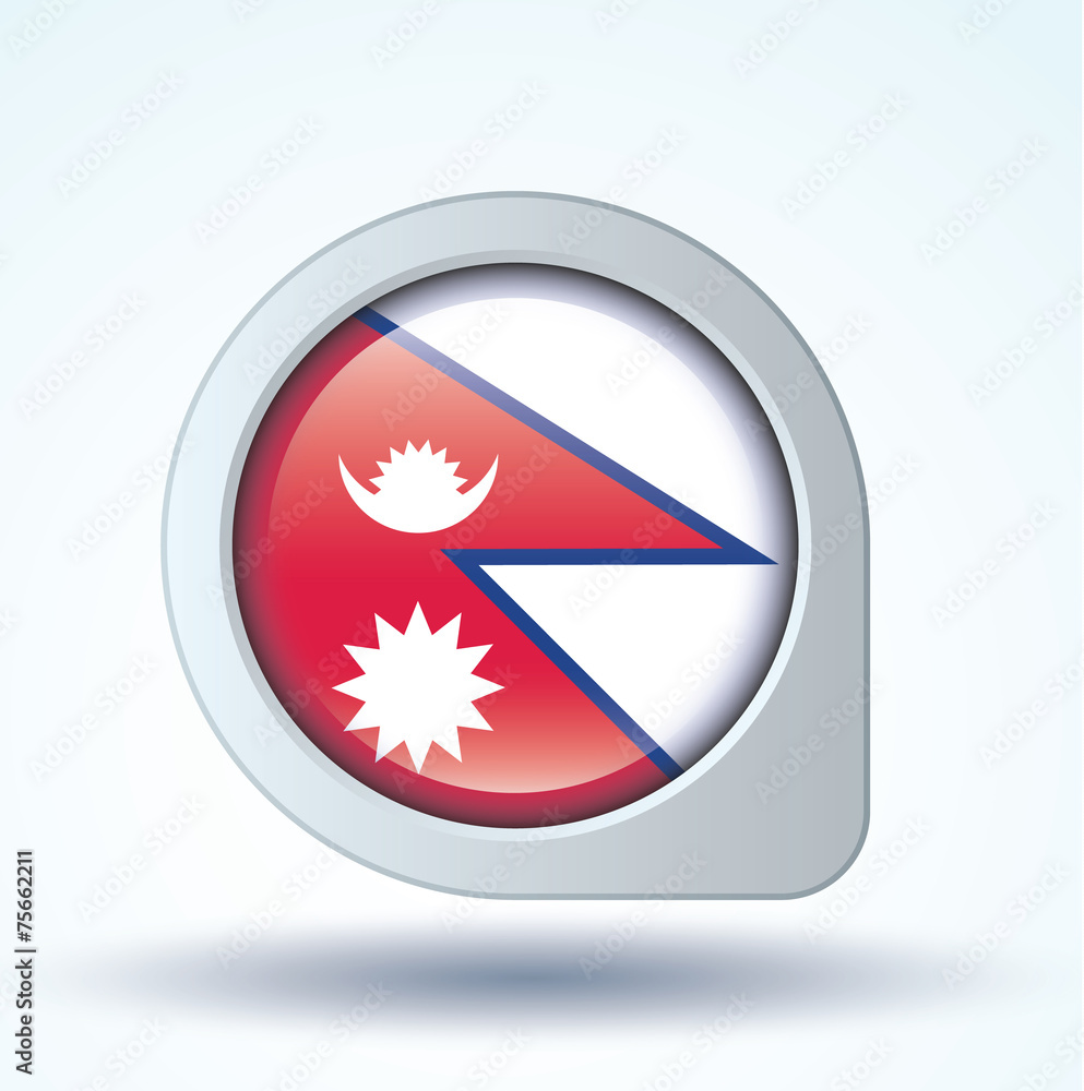 Flag of Nepal, vector illustration Flag of Nepal, vector illustration