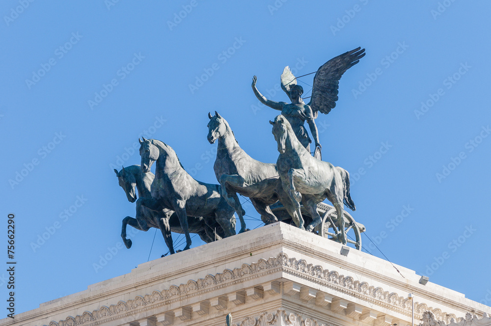 Naklejka premium National Monument to Victor Emmanuel in Rome, Italy.