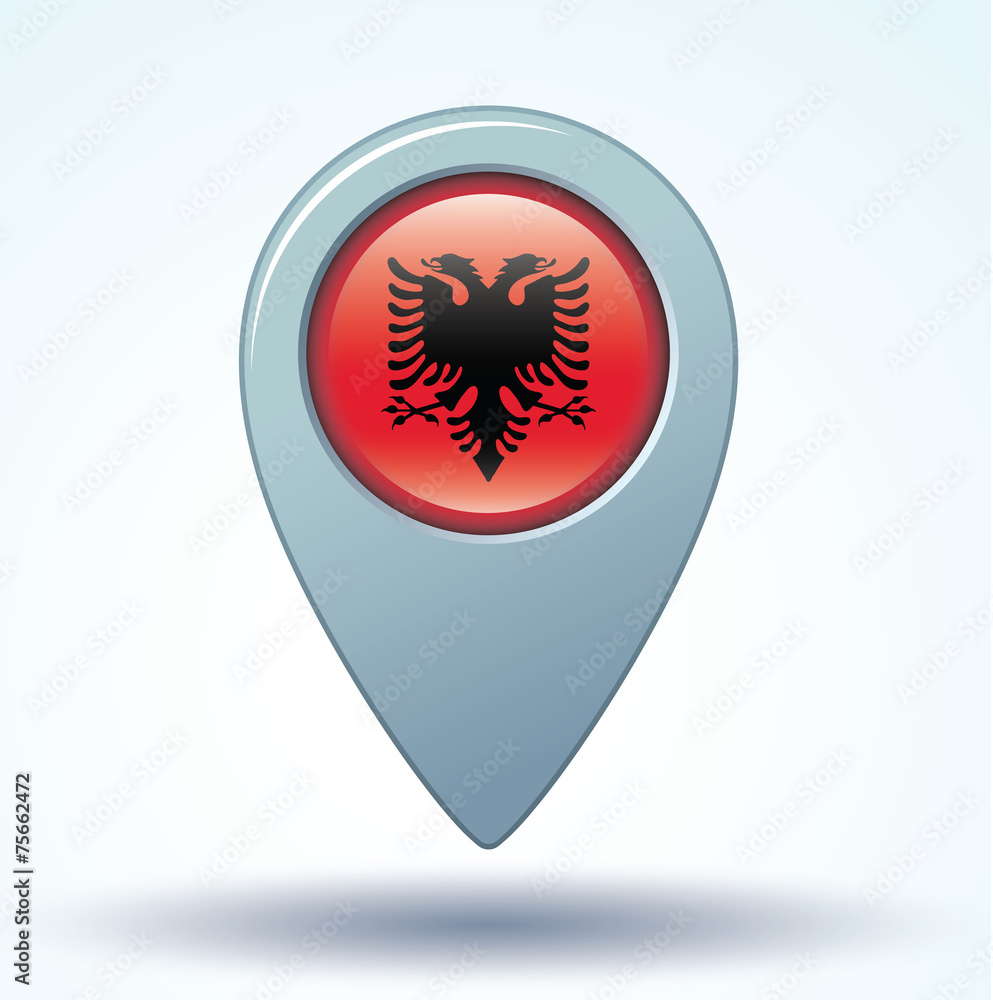 Flag of Albania, vector illustration Flag of Albania, vector illustration