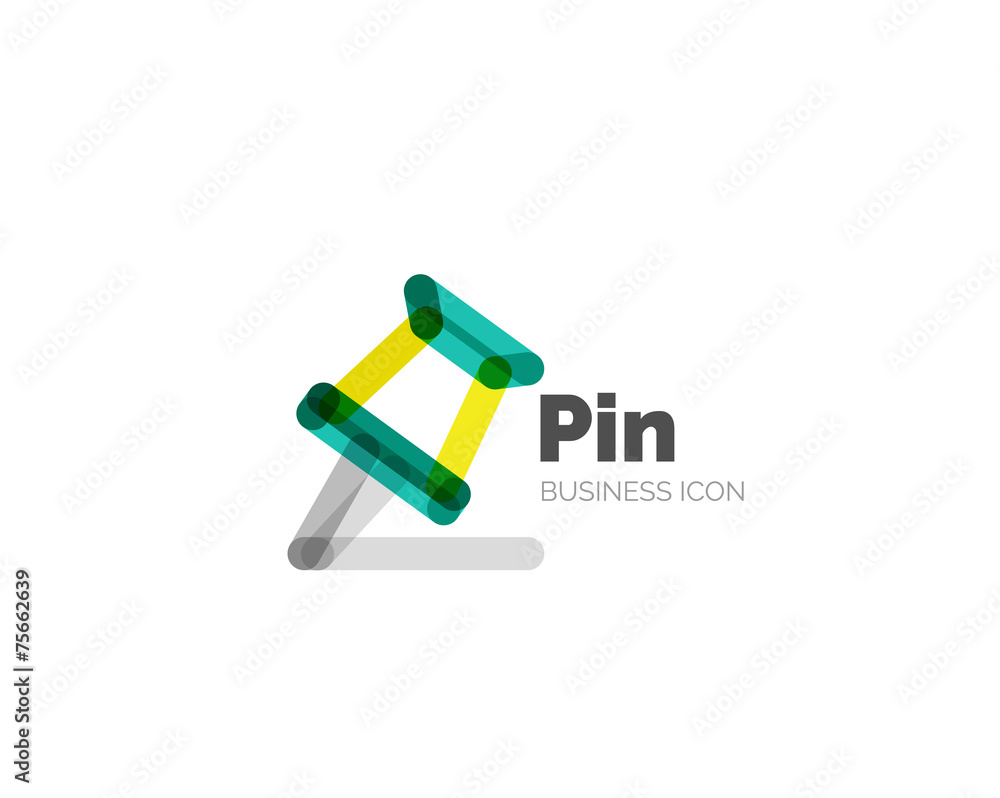Line minimal design logo pin