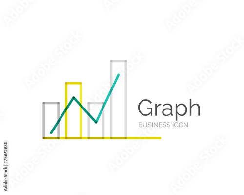 Line minimal design logo graph