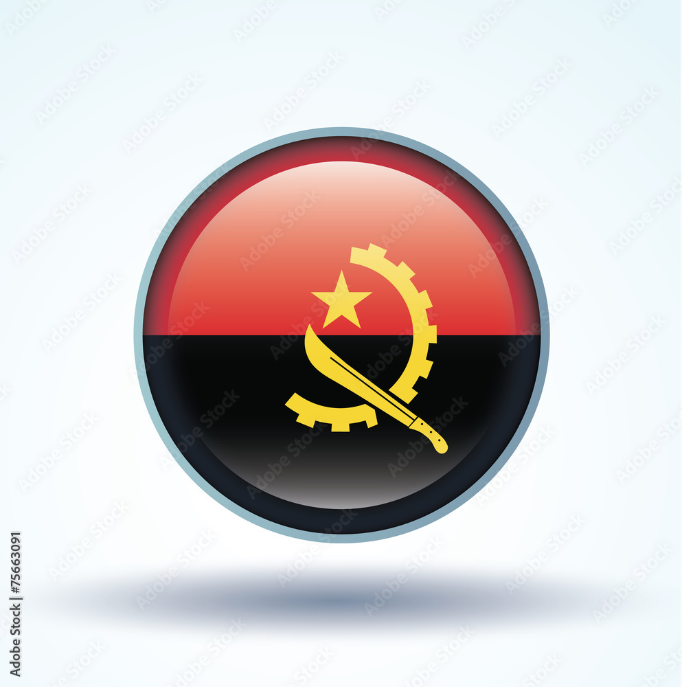Flag set of Angola, vector illustration Flag set of Angola, vector illustration