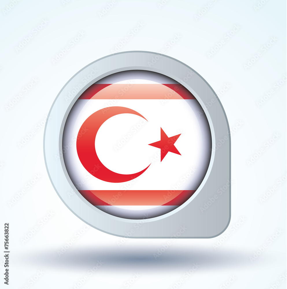 Flag set of Northern Cyprus, vector illustration Flag set of Northern Cyprus, vector illustration