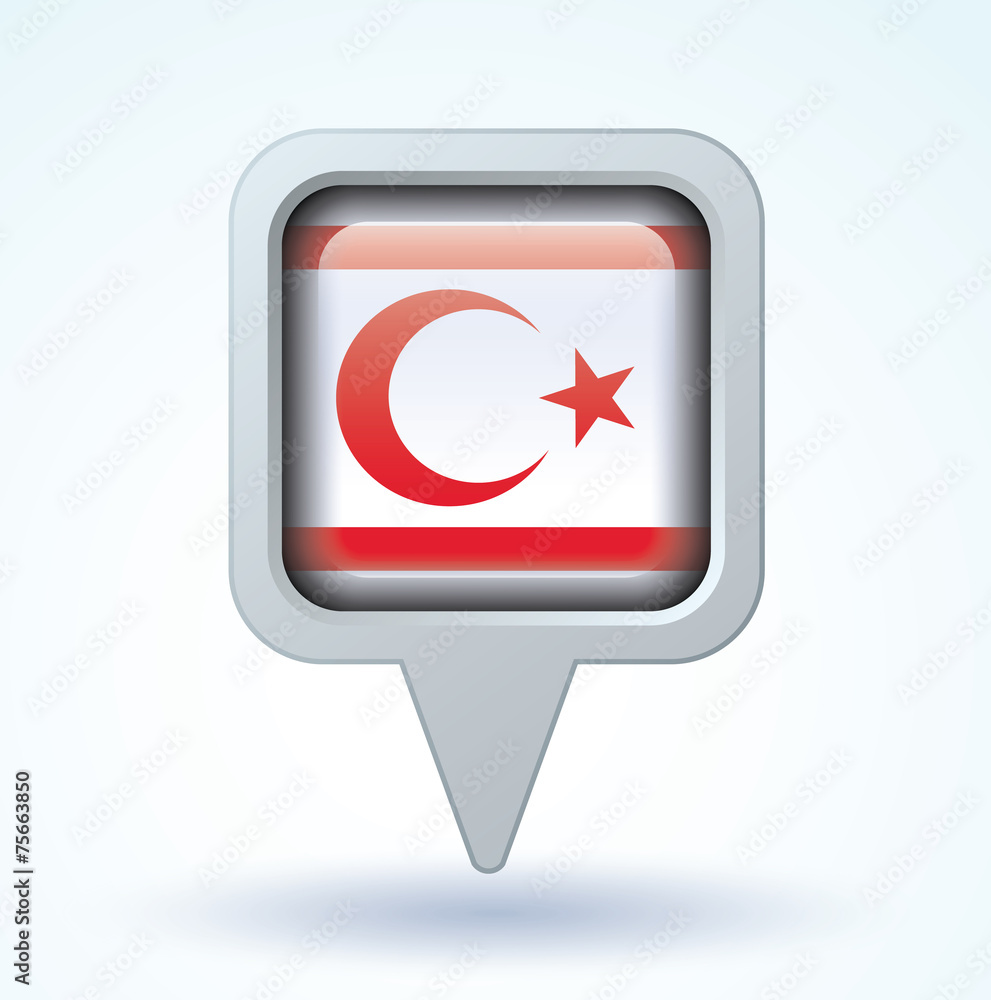 Flag set of Northern Cyprus, vector illustration Flag set of Northern Cyprus, vector illustration