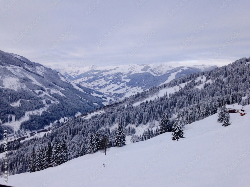 skigebiet in den Alpen