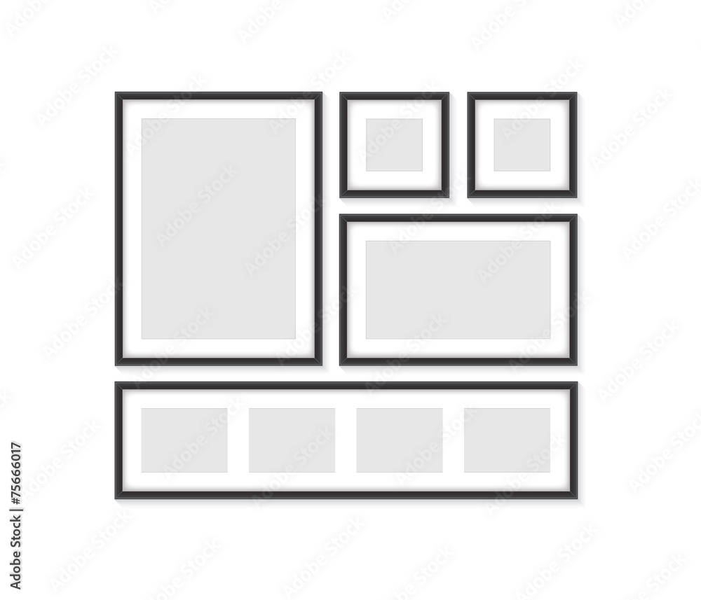 Collection of black frames Collection of black frames