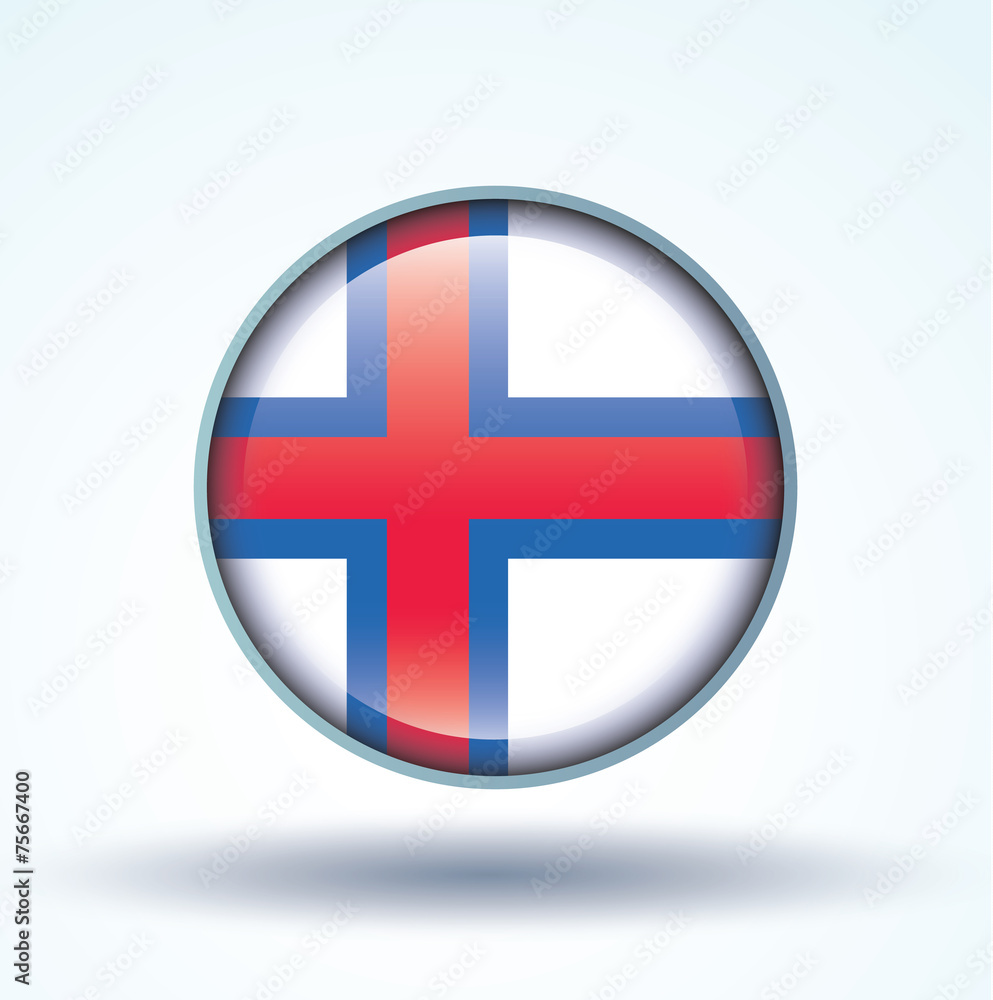 Obraz premium Flag set of Faroe Islands, vector illustration