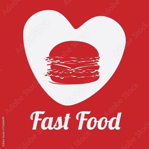 Food design over red background vector illustration
