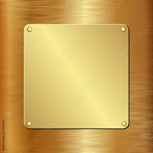 golden plaque