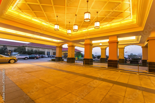 hotel entrance front reception hall
