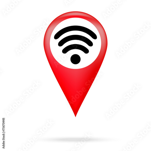 Wi fi icon in red pointer
