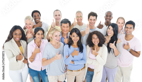 Large Group People Diverse Ethnic Togetherness Concept
