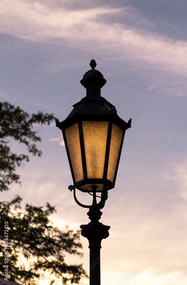 Street lamp on background of sky
