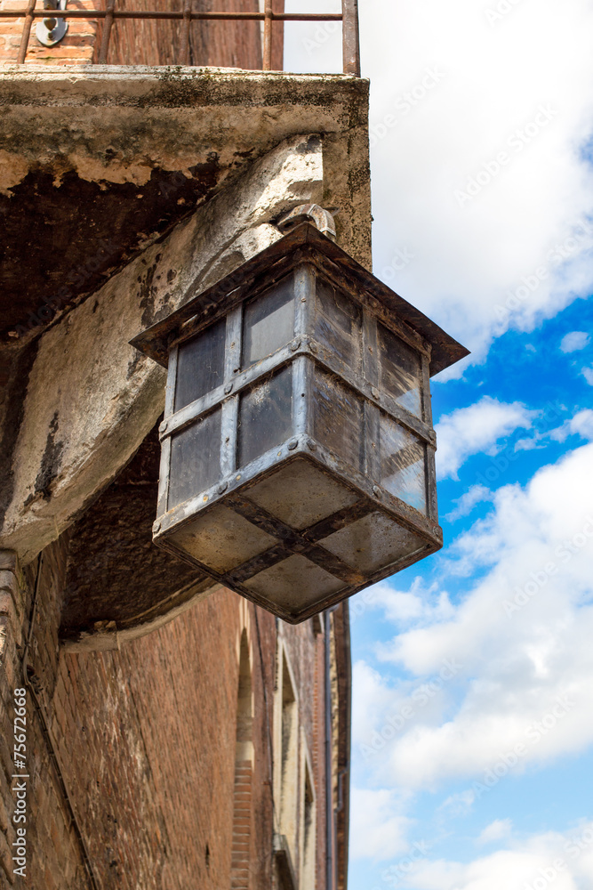 Old medieval street lantern