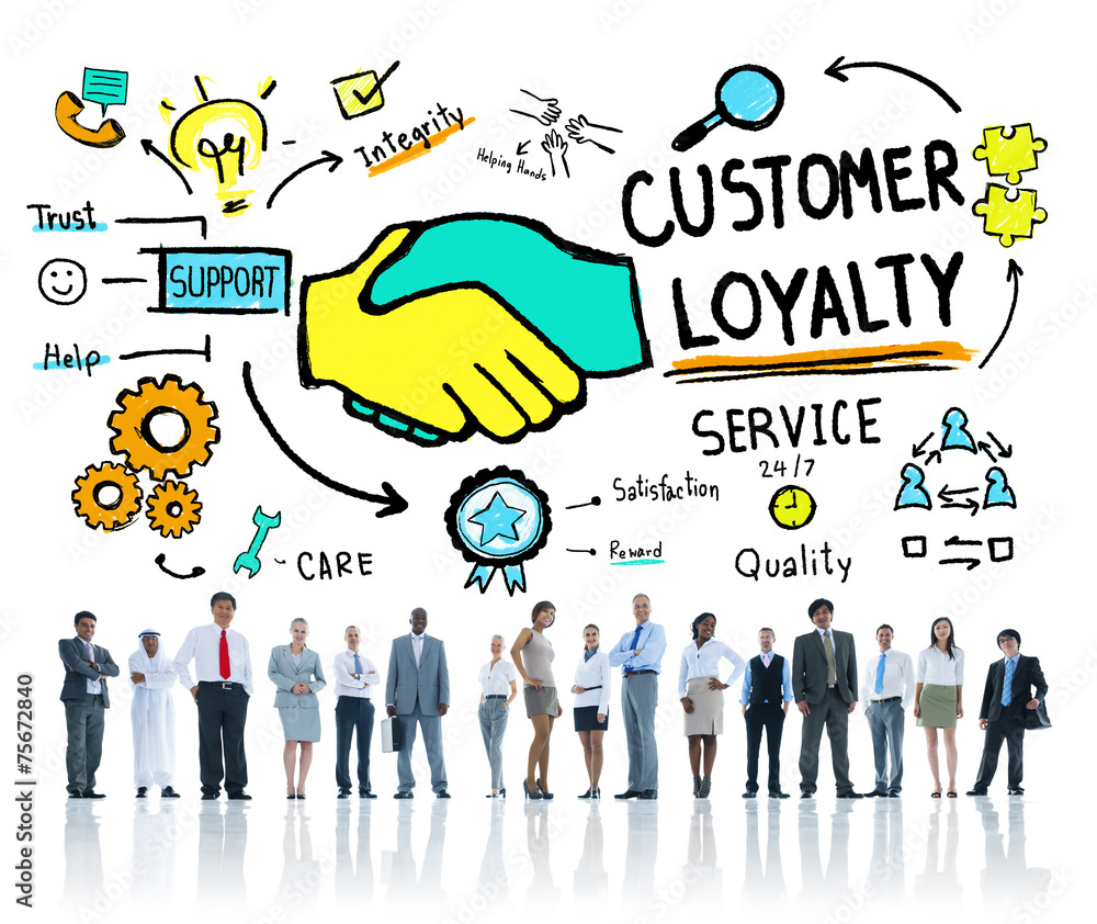 Customer Loyalty Service Support Care Trust Business Concept Customer Loyalty Service Support Care Trust Business Concept