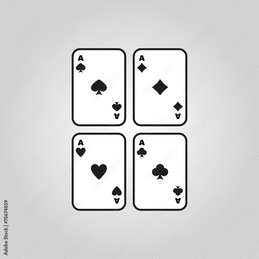 The Ace icon. Playing Card Suit symbol The Ace icon. Playing Card Suit symbol