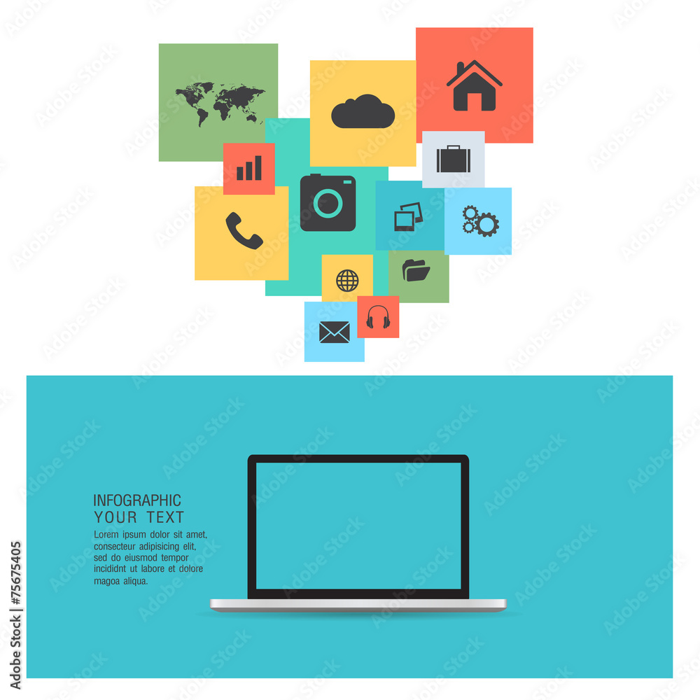 Modern flat icons vector collection Modern flat icons vector collection