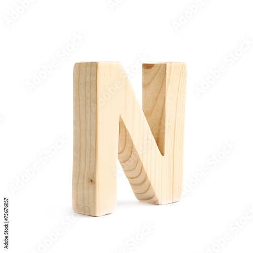 Wooden block letter isolated