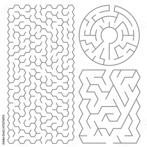 illustration of maze set