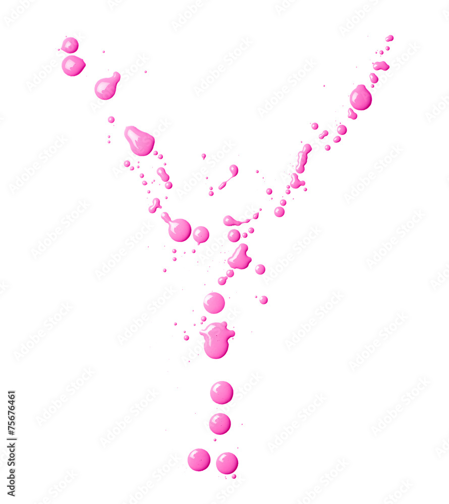Letter made with the paint drops Letter made with the paint drops