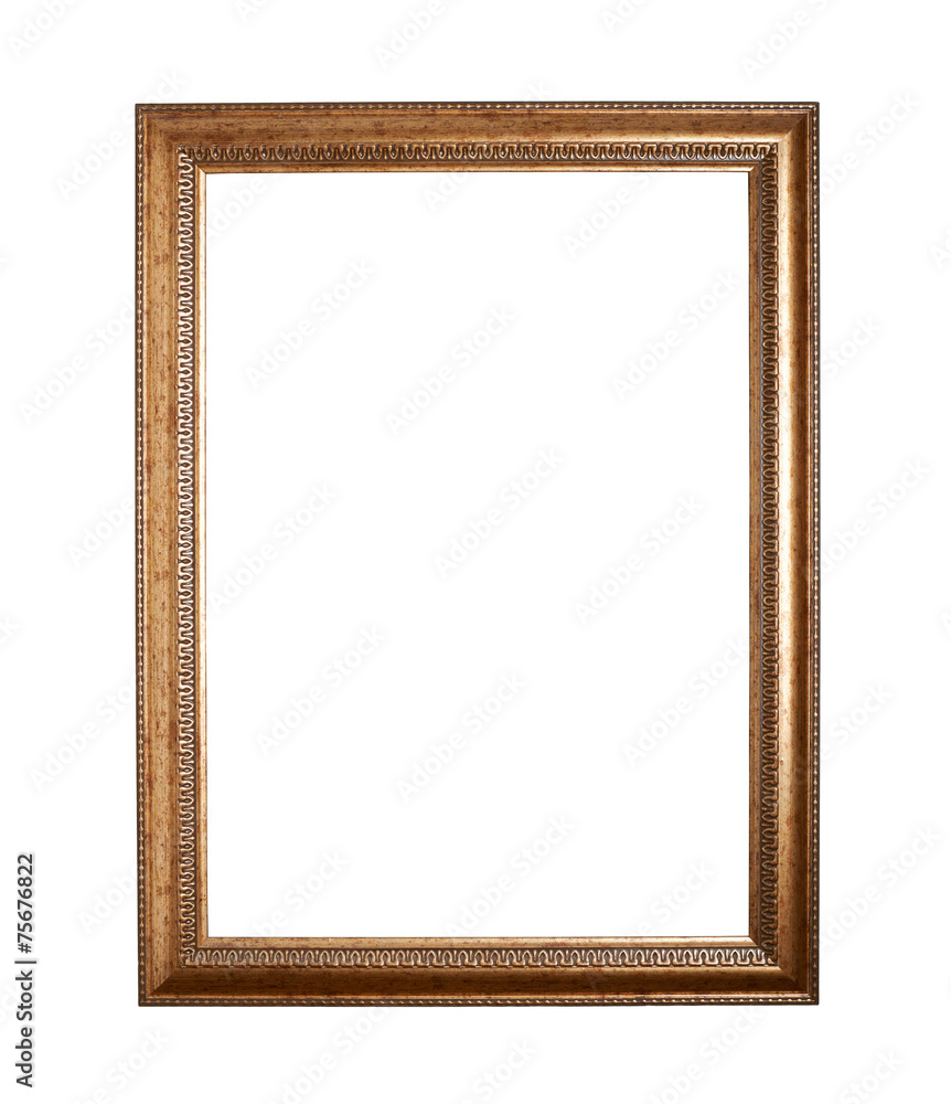 Empty copyspace wooden picture frame isolated Empty copyspace wooden picture frame isolated