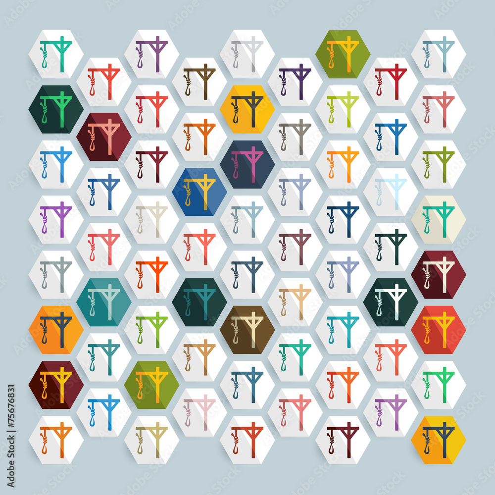 Flat design: gallows Flat design: gallows