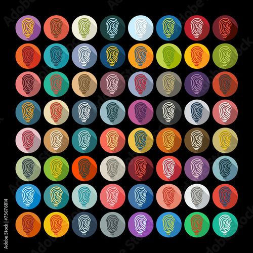 Flat design: fingerprint