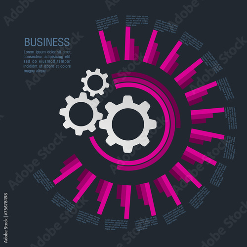 flat infographic bussiness