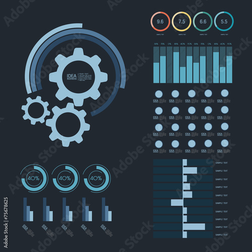 flat infographic bussiness