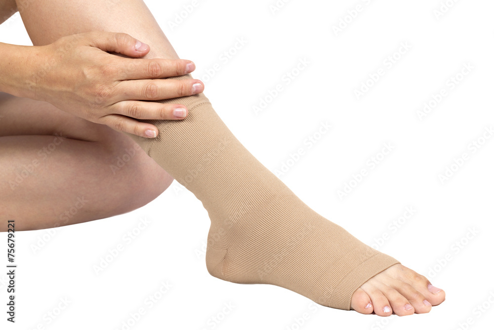 bandage on the ankle bandage on the ankle