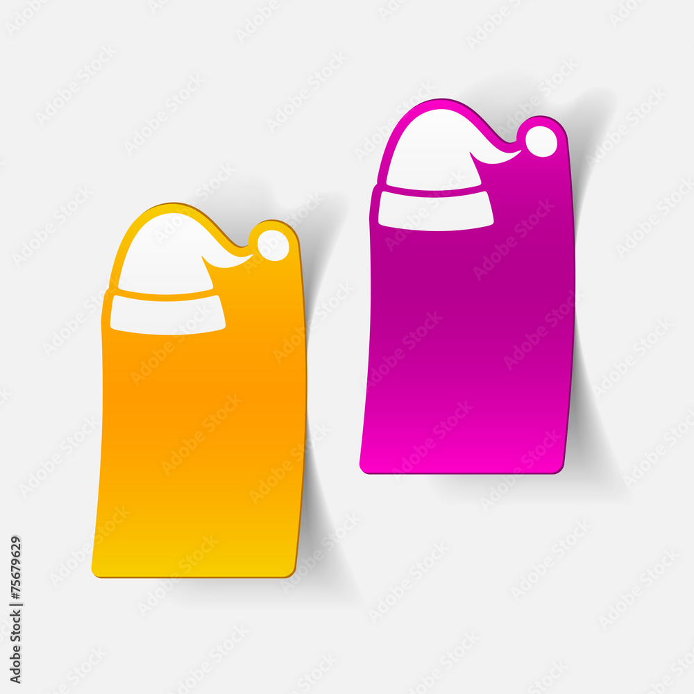 realistic design element: santa hat