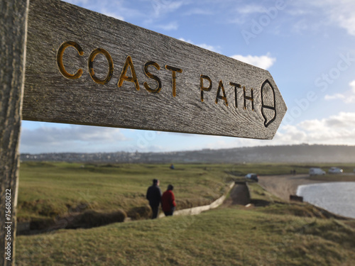 Plakat Coast path sign