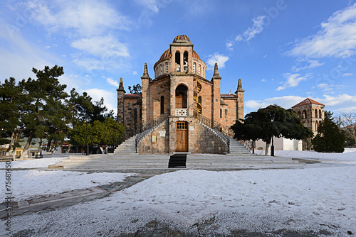 Orthodox church in winter time photo