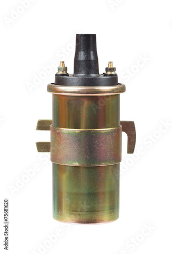 ignition coil car. Isolated on white background